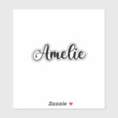 Amelie Naam - Handgeschreven kalligrafie Sticker (Vel)
