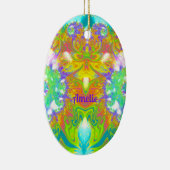 AMELIE~ PAASEI ~ FRACTAL Meerkleurig  Keramisch Ornament (Rechts)