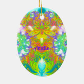 AMELIE~ PAASEI ~ FRACTAL Meerkleurig Keramisch Ornament (Achterkant)