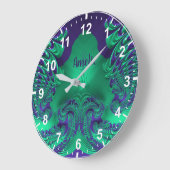 AMELIE ~ WOW! Fractale patroon groen en Paarse ~ Grote Klok (Hoek)