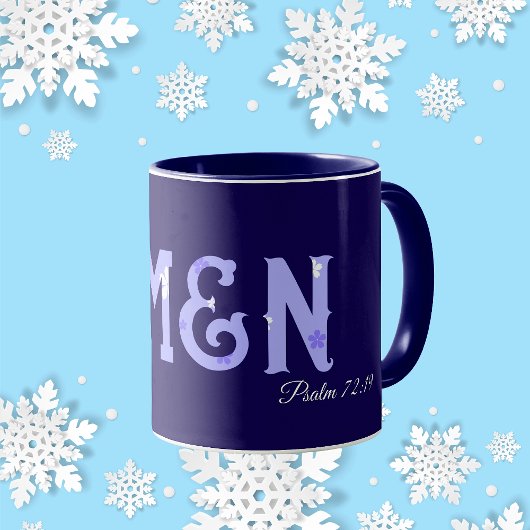 Amen Bible Verse Modern Typography Personalized Mok