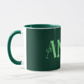 Amen Bijbelvers Moderne Typografie Persoonlijk Mok (Links)