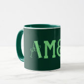 Amen Bijbelvers Moderne Typografie Persoonlijk Mok (Voorkant links)