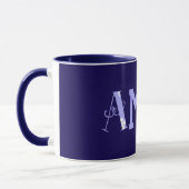 Amen Bijbelvers Moderne Typografie Persoonlijk Mok (Links)
