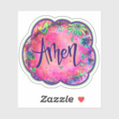 Amen Fun Pink Inspirivity Religieuze Sticker (Vel)
