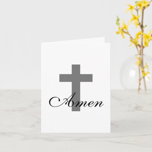  AMEN met CROSS | Kaart (Gele Bloem)
