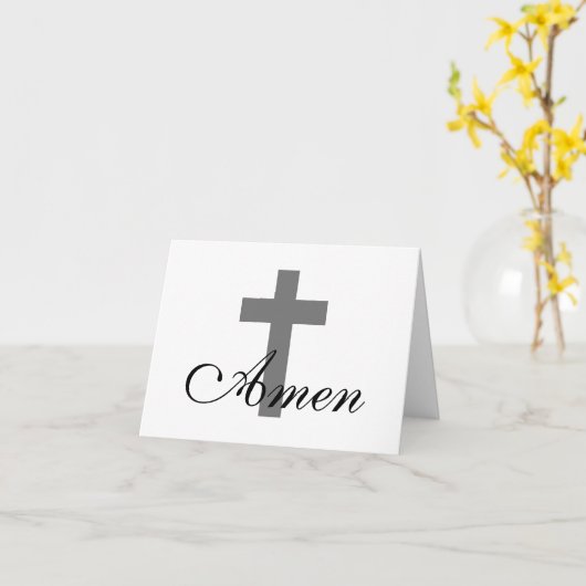  AMEN met CROSS | Kaart (Gele Bloem)