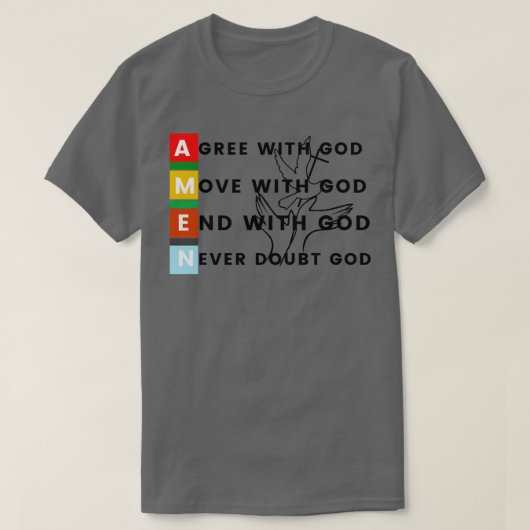 AMEN met God T-shirt (Design voorkant)