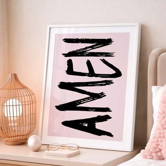 Amen Modern Brush Poster