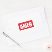 Amen Rechthoekige Sticker (Envelop)