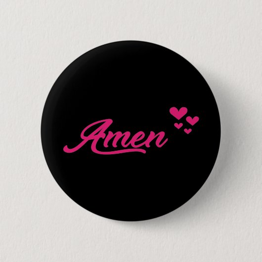 Amen Ronde Button 5,7 Cm (Voorkant)