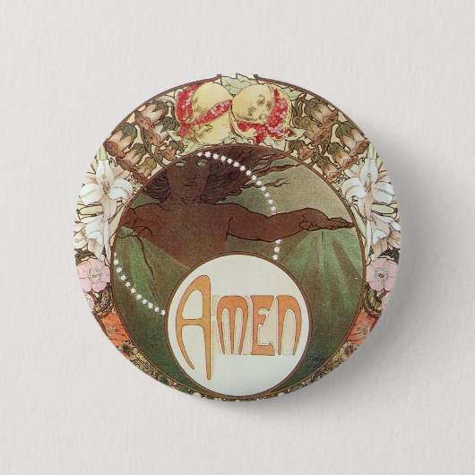 Amen Ronde Button 5,7 Cm (Voorkant)