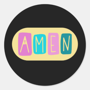 AMEN RONDE STICKER