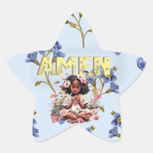 "Amen" Ster Sticker (Voorkant)