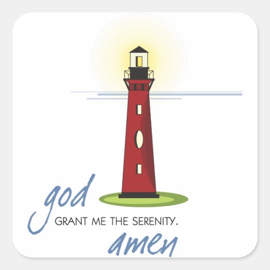 Amen Vierkante Sticker (Voorkant)