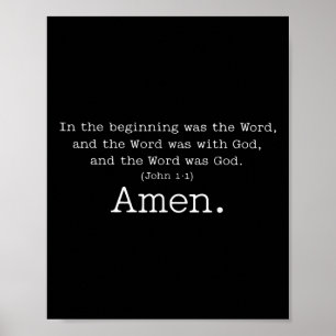 Amen was in het begin het Woord en het Woord was Poster