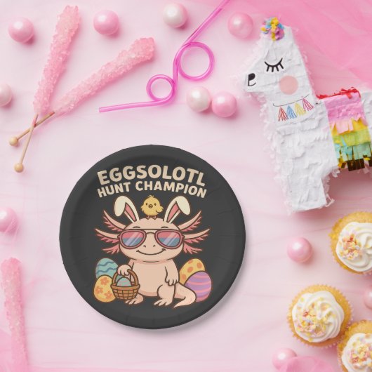 amended): Eggsolotl Hunt Champion – Grappig Schatt Papieren Bordje (Feest)