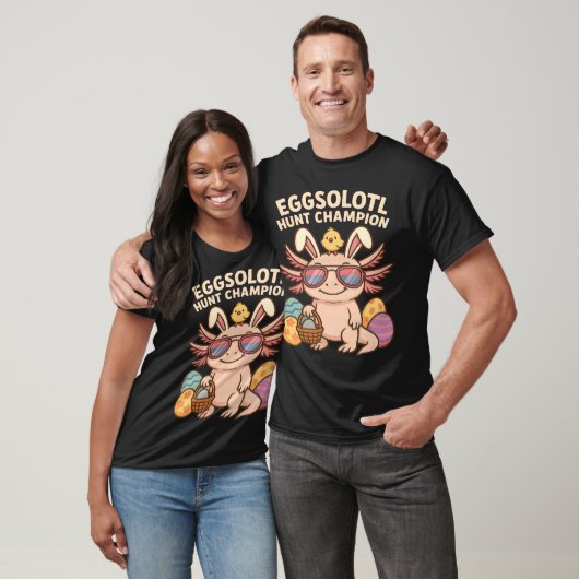 amended): Eggsolotl Hunt Champion – Grappig Schatt T-shirt (Unisex)