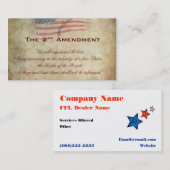 Amendement 2 Visitekaartje dealer (Voorkant / Achterkant)