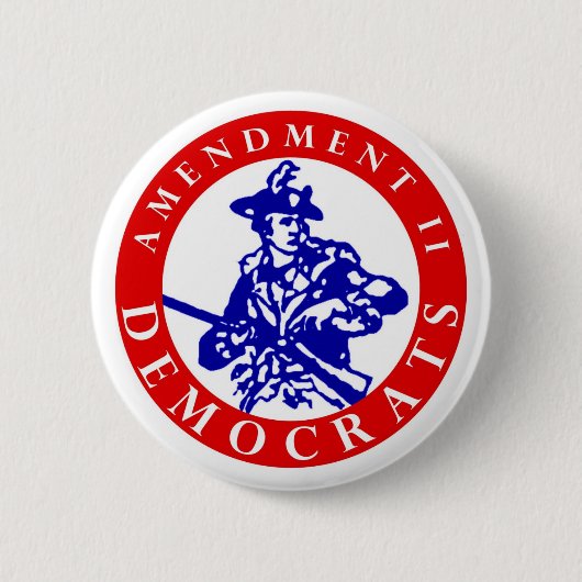 Amendement II Democraten Logo 2,25-inch Button (Voorkant)