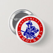 Amendement II Democraten Logo 2,25-inch Button (Voorkant /achterkant)