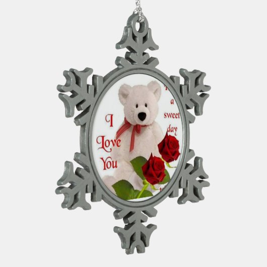amendementen tin sneeuwvlok ornament (Links)
