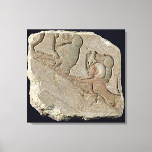 Amenophis IV met bavianen, Nieuw Koninkrijk Canvas Afdruk