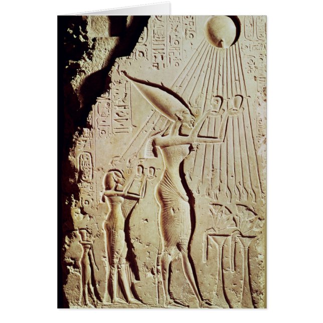 Amenophis IV, Nefertiti en Dochter implementeren (Voorkant)