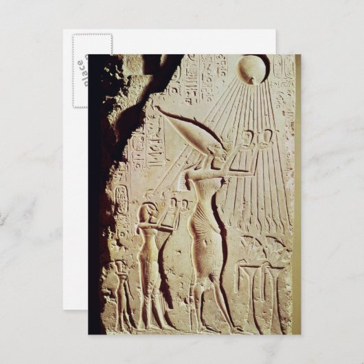 Amenophis IV, Nefertiti en Dochter implementeren Briefkaart (Voorkant / Achterkant)