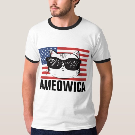 AMEOWICA CAT T-SHIRTS (Voorkant)
