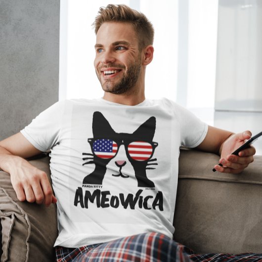 AMEOWICA TUXEDO Kat MANNEN T-shirts, PANDA-KAT T-shirt