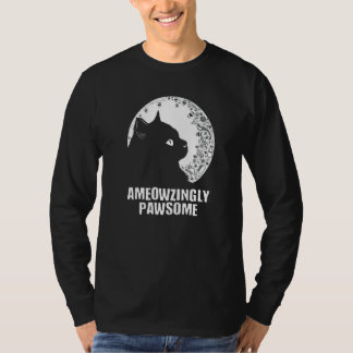 Ameowzingly Awesome Cat Mom Motivational Quote Cat T-shirt