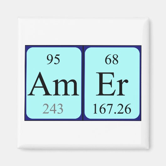 Amer periodieke lijstnaam magneet (Voorkant)