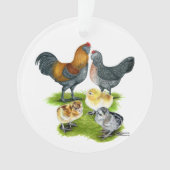 Ameraucana Chicken Family Ornament (voorkant)