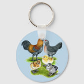 Ameraucana Chicken Family Sleutelhanger (Voorkant)