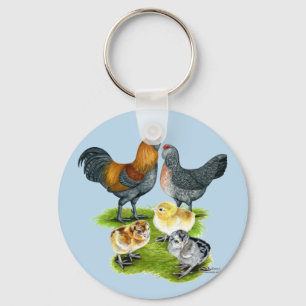 Ameraucana Chicken Family Sleutelhanger
