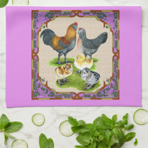 Ameraucana Familie Omlijst Theedoek