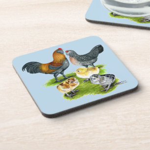 Ameraucana Kippenfamilie Drankjes Onderzetter