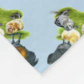 Ameraucana Kippenfamilie Fleece Deken (Hoek)