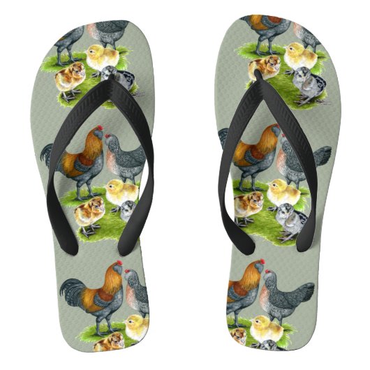 Ameraucana Kippenfamilie Teenslippers (Voetbed)