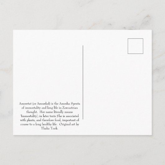 Ameretat Post Kaart (Achterkant)