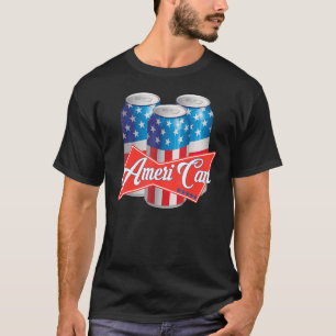Ameri Can Beer Patriottisch 'murica Trots Drink T-shirt