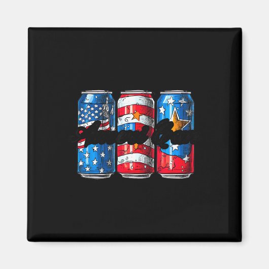 Ameri kan vintage amerikaanse vlag 4 juli magneet (Voorkant)