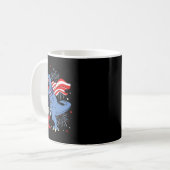 Ameri Saurus Rex 4 juli dinosaurus onafhankelijkhe Koffiemok (Voorkant links)