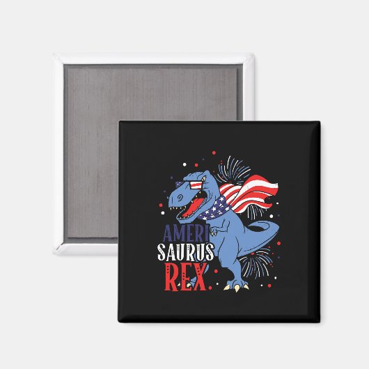 Ameri Saurus Rex 4 juli dinosaurus onafhankelijkhe Magneet (Voorkant / Achterkant)