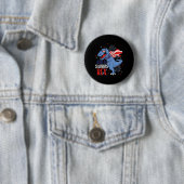 Ameri Saurus Rex 4 juli dinosaurus onafhankelijkhe Ronde Button 5,7 Cm (In situ)
