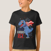 Ameri Saurus Rex op 4 juli: onafhankelijkheid van T-shirt (Voorkant)