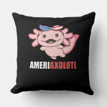 Ameriaxolotl Cute Axolotl met Amerikaanse vlag