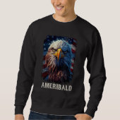 Ameribald American Flag Bald Eagle Independence Da Trui (Voorkant)