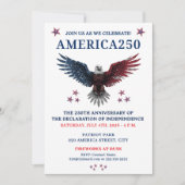 AMERICA250 FEEST 4 JULI FEEST op WHITE Kaart (Voorkant)